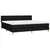 Vidaxl Box spring postelja z vzmetnico črna 180x200 cm blago