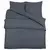 Set posteljine za poplun antracit 200 x 220 cm pamučni