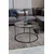 Hanah Home Royal klub sto O 75 cm, crna / providno staklo