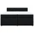 vidaXL vidaXL Box spring postelja z vzmetnico črn 200x200 cm blago, (21309476)