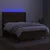 Vidaxl Box spring postelja z vzmetnico LED temno rjava 140x190cm blago