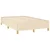 Vidaxl Box spring postelja z vzmetnico krem 120x190 cm blago