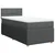 Vidaxl Box spring postelja z vzmetnico temno siva 90x200 cm blago