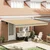Skrovita tenda Žuta i Siva 400 × 300 cm Platno i Aluminij