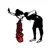 Wallity Zidna dekoracija Banksy 12, 63x61cm, Crna