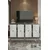 Hanah Home komoda Pega 150, 125 cm, bela / srebrna