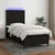 Vidaxl Box spring postelja z vzmetnico LED črna 90x190 cm blago
