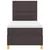 LED Box Spring Krevet Tamno smeđa 90 x 190 cm tkanina