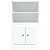 Visoka komoda bijela 60 x 35,5 x 103,5 cm od konstruiranog drva