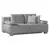 Novel ZOFA BOXSPRING, svetlo siva les, kovina, tekstil
