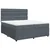 Vidaxl Box spring postelja z vzmetnico temno siva 200x200 cm žamet