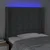 Vidaxl LED posteljno vzglavje temno sivo 83x16x118/128 cm blago