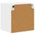 Vidaxl Stenski stekleni omarica LUCCA Bela 40 x 31 x 40 cm