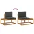 Set vanjskih sofa 2 kom. Prirodna