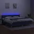 Vidaxl Box spring postelja z vzmetnico LED modra 200x200 cm blago