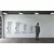 WallXpert metalni zidni ukras 5296, geometrijska mapa Portugala, 30 x 60 cm, crni