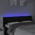 Vidaxl LED posteljno vzglavje črno 147x16x78/88 cm blago