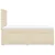 Vidaxl Box spring postelja z vzmetnico krem 120x190 cm blago