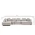 Atelier del Sofa Ugaona garnitura Padova 100x70x140cm Svetlosiva