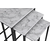 Lessentiel Maison Set klub stolova, 3 komada Ce Metal Zigon Belo-Crni