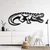 WallXpert metalni zidni ukras 5159, krokodil sa otvorenim čeljustima, 24 x 60 cm, crni