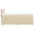 Vidaxl Box spring postelja z vzmetnico krem 80x200 cm blago