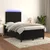 Vidaxl Box spring postelja z vzmetnico LED črna 120x200 cm žamet