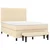vidaXL vidaXL Box spring postelja z vzmetnico krem 140x190 cm blago, (20894151)