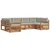 Set vanjskih sofa s jastukom 6 pcs Prirodna i svijetlo siva