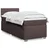 Vidaxl Box spring postelja z vzmetnico temno rjava 90x200 cm blago