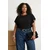 Trendyol Curve Ženska bluza Tbbss26Af00082, Crna