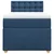 Vidaxl Box spring postelja z vzmetnico modra 100x200 cm blago