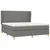 Vidaxl Box spring postelja z vzmetnico temno siva 180x200 cm blago