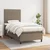 Vidaxl Box spring postelja z vzmetnico taupe 90x200 cm blago