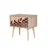Hanah Home Two 122 Noćni stočić, 2 fioke, 60x61x40cm, Braon-crveni