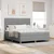Vidaxl LED Box Spring Postelja Svetlo siva 180 x 200 cm blago