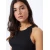 Womens Cropped Rib Top Black