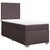 Vidaxl Box spring postelja z vzmetnico temno rjava 100x200 cm blago