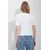 Trend Alacati Stili Ženska bluza 3/4 rukava ALC-X11558, Okrugli izrez, Bela