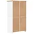 Vidaxl Garderobna omara BODO bela rjava 99x53,5x173 cm trdna borovina