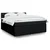 Vidaxl Box spring postelja z vzmetnico črna 180x200 cm blago