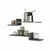 HANAH HOME Zidna polica Mykonos Anthracite