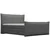 MID.YOU POSTELJA BOXSPRING 180 cm x 200 cm , tekstil srebrne barve