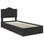 Krevet s od storage Podesiva Crna 70 x 190 cm Konstruirano drvo