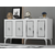 HANAH HOME Komoda Nora belo/srebrna