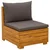 Set vanjskih sofa s jastukom 3 Komad Smeđa Čvrsto drvo akacije