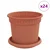 Saksije za biljke 24 pcs Crvena cigla O 15 x 12 cm Plastika