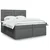 Vidaxl Box spring postelja z vzmetnico temno siva 200x200 cm blago