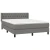 Vidaxl Box spring postelja z vzmetnico temno siva 140x200 cm blago