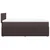 Vidaxl Box spring postelja z vzmetnico temno rjava 100x200 cm blago